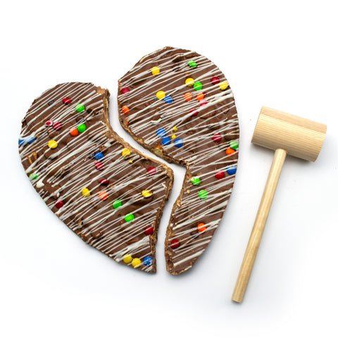 Chocolate Heart Smash with Mallet – Handcrafted Milk Chocolate Gift Box
