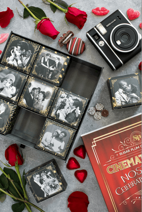 Cinematic Movie Night Gift Box – Nostalgic Movie Boxes, Academy Awards Treats, Film-Themed Date Night Gift
