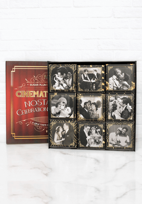 Cinematic Movie Night Gift Box – Nostalgic Movie Boxes, Academy Awards Treats, Film-Themed Date Night Gift